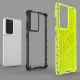 Honeycomb Hybrid Case for Samsung Galaxy S22 Ultra with TPU Frame, Blue