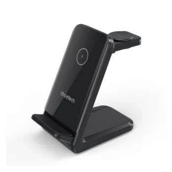 Wireless Charging Stand Choetech 3-in-1, 15W, Black