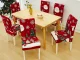 Christmas Chair Cover with Elastic Band, Universal, Red