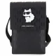 Karl Lagerfeld Saffiano Monogram Choupette Phone Bag, Black
