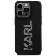 Apple iPhone 15 Pro 6.1\'\' Karl Lagerfeld 3D Rubber Glitter Logo Cover Case, Black
