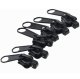 Universal Zipper Repair Kit with 6 Replacement Sliders, Black