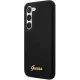 Guess Samsung Galaxy S23 Case Silicone Vintage Gold Logo, Black