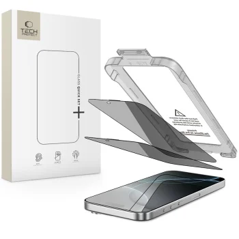 Tech-Protect Quick Set Spy+ Privacy Screen Protector 2-Pack for iPhone 16 Pro Max