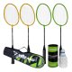 Trizand 4-Player Badminton Set with Carry Bag