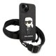 Apple iPhone 14 Plus 6.7\" Karl Lagerfeld Monogram Ikonik Patch Case Cover (KLHCP14MSTKMK), Black