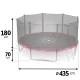 Neo-Sport NS-14Z241 Garden Trampoline with Outer Net and Ladder, 435 cm (14 ft)