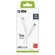 Sbs USB-C to USB-C Cable Power Delivery 25W, 1m, White