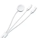 Joyroom S-IW008 3-in-1 Magnetic Charger Cable USB-A - Lightning/USB-C 1.2m White