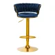 Velvet Makeup Bar Stool 4Rico QS-B313a, Navy Blue