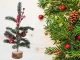 Christmas Table Decoration Tree on Wooden Base, 30 cm