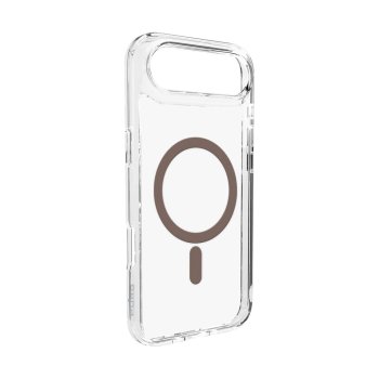 Puro Lite Mag TPU+PC Case Compatible with MagSafe iPhone 17 Air - Transparent with Brown Ring