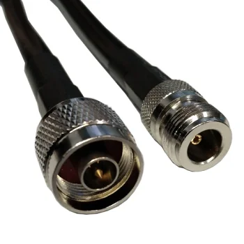 Coaxial Cable LMR-400, 0.5m, N-male to N-female, Black