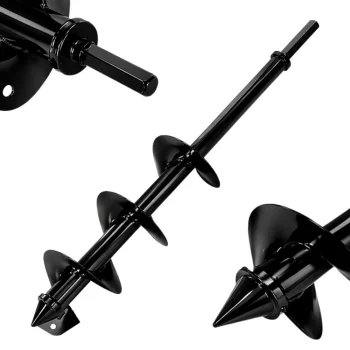 Garden Auger Drill Bit for Planting 59cm, Black