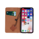 Apple iPhone 16 Pro 6.3\'\' Genuine Leather Wallet Phone Cover, Brown