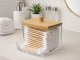 Cotton Swab Holder with Dispenser, Bathroom Organizer for Q-tips and Cotton Buds