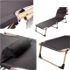 Luaro Folding Camping Bed with Adjustable Backrest, 193 cm, Grey