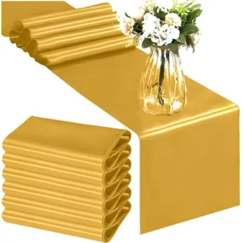 Ruhhy Satin Table Runner 900x36 cm, Gold