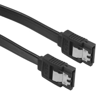 SATA III Cable with Locking Latches, 0.5m, Black