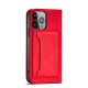 Magnet Card Case iPhone 13 Pro Max maciņš ar karšu turētāju Red