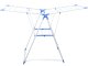 Large Foldable Clothes Drying Rack with 2 Levels, White-Blue