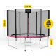 4FIZJO CLASSIC Garden Trampoline with Net and Ladder 312 cm 10 FT, Pink-Black