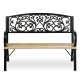 Wooden Garden Bench with Backrest 122x88.5x55.5 cm Sofotel Ivy