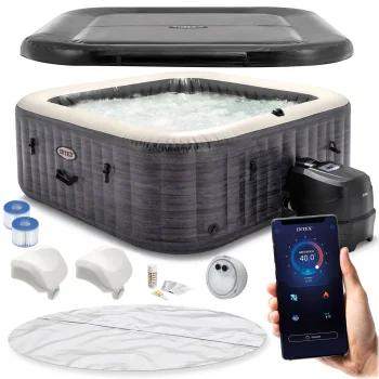 Inflatable Hot Tub SPA INTEX 28452, 196x71 cm, 6-Person, Grey