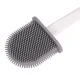 Silicone Toilet Brush with Holder, White
