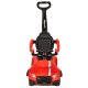 Step Car with Push Parent Handle Kids Ride On Toy Vehicle with Sound and Light, Red
