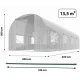 Plonos 4975-B Garden Polytunnel Greenhouse 3 x 4.5 m (13.5 m²), White