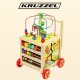 Kruzzel 22606 Wooden Baby Walker with Educational Cube