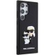 Samsung Galaxy S24 Ultra (SM-S928) Karl Lagerfeld 3D Rubber Karl & Choupette Cover Case, Black