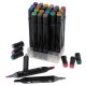 Double-Sided Alcohol Markers in Case 24 pcs + Stand