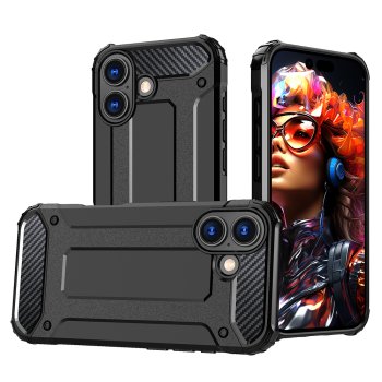 Hybrid Armor Phone Case Cover iPhone 17 - black