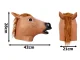 Latex Horse Head Mask for Costume Parties and Halloween, brown