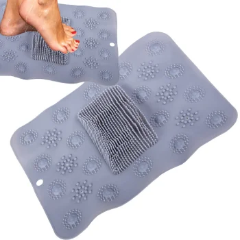 Shower and Bath Mat Foot Massager, 41x32 cm, Mixed Colors