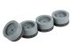 Anti-Vibration and Anti-Slip Noise Reducing Pads for Washing Machine, 4 pcs, 6.5 × 3.2 cm, Grey