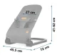 NK-52 Nukido Rocking Chair with Toys, Gray