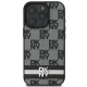 DKNY iPhone 16 Pro Case Checkered Pattern & Printed Stripes, Black