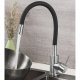Kitchen Faucet with Flexible Spout, 8×56 cm, Black/Silver