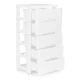 ModernHome 5-Drawer Storage Rack on Wheels, White