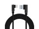 Angled USB-C charging cable for phone, fast charge, 1m