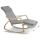 Sofotel Suzi Rocking Chair with Adjustable Footrest, Light Grey