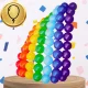 Amscan Rainbow Latex Balloon Set, 77 Pcs, 13 cm, with Ribbon and Stickers
