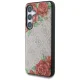 Guess Leather 4G Flowers Print MagSafe Case for Samsung Galaxy S25, Pink