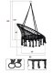 Garden Home Hammock Chair Swing from Braided Rope, Black