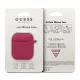 Guess Silicone Glitter AirPods Case, Fuchsia