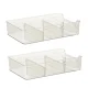 2-Tier Acrylic Organizer with Pull-Out Shelves, Transparent