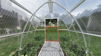 Additional Door for Greenhouse KLASIKA ARROW 900x1230 mm, Without Coating